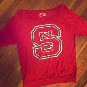 NC State Half Sleeve Scoop Neck Tee